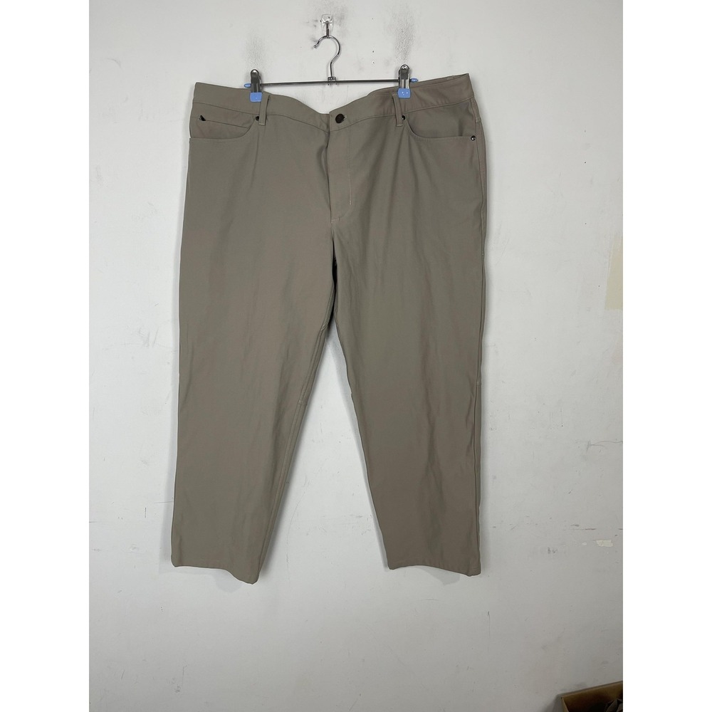 7Diamonds Mens Pants 42x32 Beige Slim Fit Stretch Casual Performance Infinity